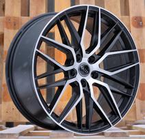 Ratlankis HAXER HX035 R19x8.5 5x114.3 ET 40 CB 73.1 (Black Polished Half Matt) (700 kg)