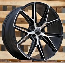 Ratlankis HAXER HX043 R19x8.5 5x112 ET 40 CB 66.6 (Black Polished Half Matt)