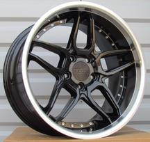Ratlankis HAXER SSA01 R19x8.5 5x120 ET 35 CB 72.6 (Black Polished Lip) (690 kg)
