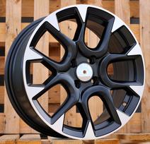 Ratlankis RACINGLINE B1675 R16x6.5 4x98 ET 35 CB 58.1 (Black Polished Half Matt) (515 kg)