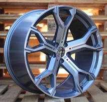 Ratlankis RACINGLINE B5498 R22x9.5 5x112 ET 37 CB 66.6 (Grey Polished Half Matt) (900 kg)