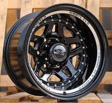 Ratlankis RACINGLINE BK936 R15x10 5x139.7 ET -44 CB 110.1 (Black Polished) (800 kg)