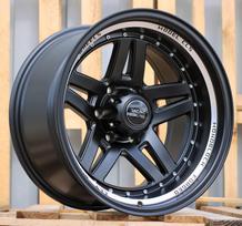 Ratlankis RACINGLINE BK936 R15x10 6x139.7 ET -44 CB 110.1 (Black Half Matt Polished Lip) (800 kg)
