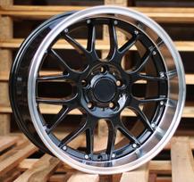 Ratlankis RACINGLINE BY773 R18x8 5x120 ET 20 CB 74.1 (Black Polished Lip) (690 kg)