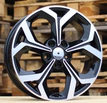 Ratlankis RACINGLINE FE175 R16x6 5x114.3 ET 46 CB 67.1 (Black Polished) (650 kg)