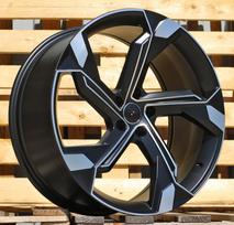 Ratlankis RACINGLINE Y1201 R20x9 5x112 ET 38 CB 66.5 (Black Polished Half Matt) (765 kg)