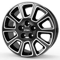 Ratlankis RIAL Transporter 2 R17x7 5x118 ET 68 CB 71.1 (Diamond Black Frontpolished) (1150 kg)
