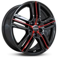 Ratlankis RONAL R19x7.5 5x112 ET 55 CB 66 (Jet Black Red Spoke)