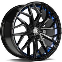 Ratlankis SEVENTY9 R18x8 5x120 ET 33 CB 72 (Black Glossy Blue Inner Lip) (690 KG kg)