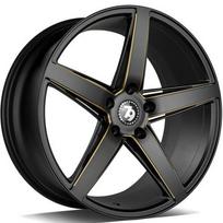 Ratlankis SEVENTY9 R18x9 5x120 ET 35 CB 72 (Black Matt Milled Gold) (690 KG kg)