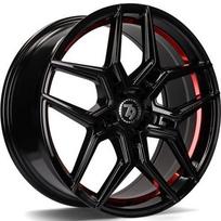Ratlankis SEVENTY9 R19x8.5 5x120 ET 33 CB 74 (Black Glossy Red Inner Lip) (815 KG kg)