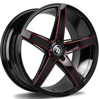 Ratlankis SEVENTY9 R19x9.5 5x120 ET 35 CB 72 (Black Glossy Milled Red) (815 KG kg)