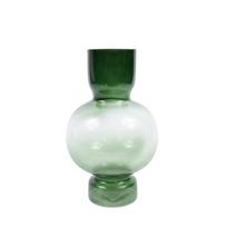 Vaza stiklinė D15xH24 cm žalios sp. Selino PTMD 101756