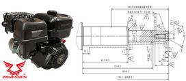VARIKLIS ZONGSHEN GB420 420cc 13.0 kūginis velenas ELEKTRINIS STARTERIS