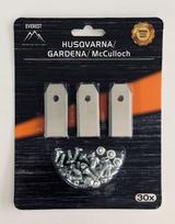 ROBOTO ŽOLIAPJOVĖS PEILIUKAI TINKANTYS HUSQVARNAI GARDENAI 43MM – RINKINYS 30 VNT.