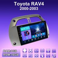 2 DIN Android automobilio radijas, skirtas Toyota RAV4 2000-2003 daugialypės terpės grotuvo galvos blokas Stereo GPS navigacija WIFI 1+16GB 1+16GB gray