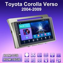 2 DIN „Android“ automobilio radijas, skirtas „Toyota Corolla Verso 2004-2009“ daugialypės terpės grotuvo galvos blokas, stereo GPS navigacija WIFI 1+16GB 1+16GB