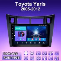 2 DIN Android automobilio radijas, skirtas Toyota Yaris 2005-2012 daugialypės terpės grotuvo galvos blokas stereo GPS navigacija WIFI 1+16GB 1+16GB