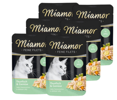 Miamor Feine Filets - drėgnas kačių maistas tunų filė su daržovėmis 6x100g