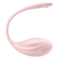 Satisfyer Ribbed Petal - nešiojamas radijo bangomis valdomas vibruojantis kiaušinėlis (rožinis)