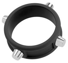 Rebel Cock Ring with Studs Black