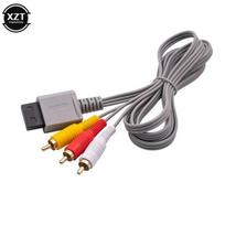 1,8 m 3 RCA laidas, skirtas Nintendo Wii valdiklio konsolės garso ir vaizdo kompozitiniam AV kabeliui 480p paauksuotas 3RCA