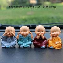 4 vnt. 1 rinkinio Kūdikio Budos statula Kung Fu vienuolio statula Automobilio aksesuarai