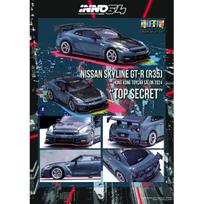 Inno64 Modeliukas 1/64 Nissan Skyline GT-R (R35) Nismo 2024 *Top Secret* Hong Kong Toy Car Salon Special Edition, blue/black (yra Sandėlyje)