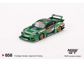 Mini GT Modeliukas 1/64 2024 Nissan Silvia S15 LB-Super Silhouette Fausto Racing, green (yra Sandėlyje)