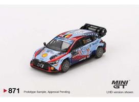 Mini GT Modeliukas 1/64 2024 Hyundai I20 N Rally 1 Hybrid #11 Winner Rally Monta Carlo, blue/red/purple (yra Sandėlyje)