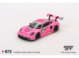 Mini GT Modeliukas 1/64 2023 Porsche 911 (992) GT3 R #80 AO Racing Virginia Roxy, pink (yra Sandėlyje)