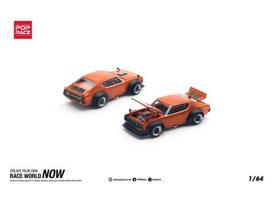 Pop Race Modeliukas 1/64 Nissan Skyline GT-R V8 Drift *Kenmeri*, orange (yra Sandėlyje)