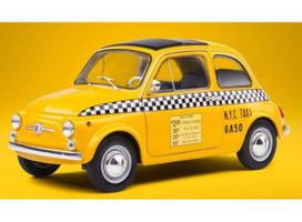 PRE-ORD3R Solido Modeliukas 1/18 Fiat 500 *Taxi New York City*, yellow