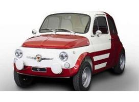 PRE-ORD3R Solido Modeliukas 1/18 1965 Fiat 500 *Turbina Tribute*, white/red