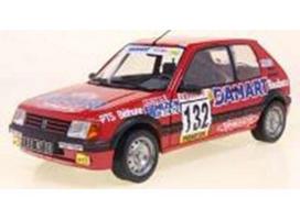 PRE-ORD3R Solido Modeliukas 1/18 1986 Peugeot 205 GTI #135 Delecour/Pauwels Rally Monte Carlo, red