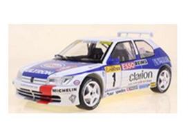 PRE-ORD3R Solido Modeliukas 1/18 1996 Peugeot 306 Maxi #1 P.Delecour/M.Sauvage, Monte Carlo, white/blue