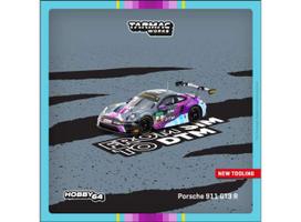 Tarmac Modeliukas 1/64 Porsche 911 GT3 R, Tim Heinemann DTM 2023, black/purple (yra Sandėlyje)