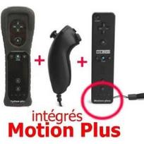 Žaidimų pultelis - Nintendo - Wii Motion Plus - Nunchuk įtrauktas - Silikoninis dėklas - Belaidis juoda