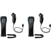 Žaidimų pultelis - Noname - Wii Motion Plus - 2 pulteliai + 2 nunchuck - Belaidis - Juodas juoda
