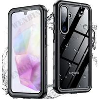 IP68 Vandeniui atsparus dėklas Samsung S24 S23 S22 Ultra S24 FE A35 A55 A15 A25 5G metalinis aliuminio plaukiojimo telefono prabangus dėklas Samsung S24 Ultra juoda