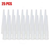 25 Package Spare Nozzles For Silicone Sealant Adhesive Caulk white