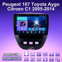 2 DIN Android Car Radio For Peugeot 107 Toyota Aygo Citroen C1 2005-2014 Multimedia Player Head Unit Stereo GPS Navigation WIFI 1+16GB 1+16GB