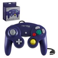 Nintendo GameCube Style Joystick Pad valdiklis su įmontuotu USB kabeliu asmeniniam kompiuteriui ir kompiuteriui; „Mac“ – retro žaidimai – violetinė