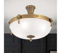 Orion DL 7-523/43 - Tvirtinamas sietynas ROCCA 4xE27/60W/230V diametras 43 cm bronza/balta