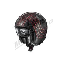 Atviras Premier šalmas Vintage Platinum ED. Carbon EX Raudonas chromuotas