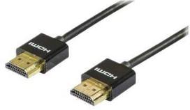 DELTACO plonas HDMI kabelis, HDMI didelės spartos su Ethernet, 2 m, juodas