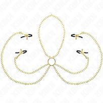 Kink 4 Nipple & Clit Clamps Adjustable Gold