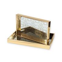 Dekoratyvinis stiklinis padėklas SHINE, 45 x 30 x 4,5 cm
