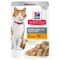 HILL'S SP Feline sterilised chicken guliašas sterilizuotoms katėms su vištiena, 12x85 g