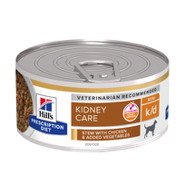 Hill’s PD Canine k/d chicken&vegetable troškinys šunims su vištiena, inkstų veiklai 156g